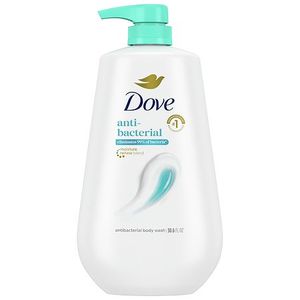 lot 12875 image: Dove Antibacterial Body Wash With Pump 30.6 fl oz 011111034853