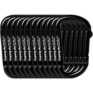 lot 12895 image: Oupeng Sky 12 Pcs Iron Carabiner Clips Nonlocking D-Ring Keychain 2.5in Black