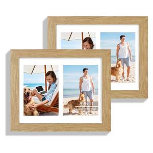 lot 13367 image: Hongkee Collage Picture Frame Set of 2, 8.5x11 with Two 5x7 Openings and Mat