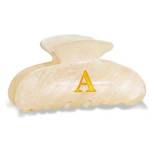 lot 14178 image: Fohufo Monogram Letter A Acrylic Claw Hair Clip 3.34 x 1.96 Inch