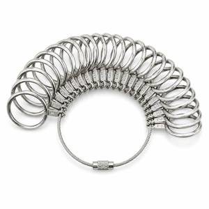 lot 14179 image: NuLink Finger Ring Sizer Measuring Tool Stainless Steel US Sizes 0-13 27 Pcs