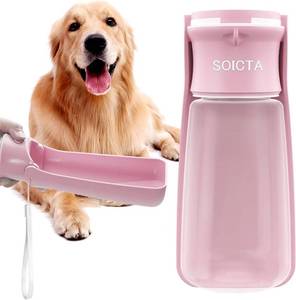lot 14202 image: SOICTA Portable Dog Water Bottle 12 OZ and 19 OZ Pet Water Dispenser