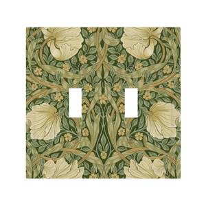 lot 14207 image: SgEdao Decorative Switch Plate William Morris Floral 2 Gang Double Toggle