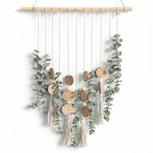 lot 14238 image: MSHHDK Faux Eucalyptus Wall Hanging Decor 24 Inch