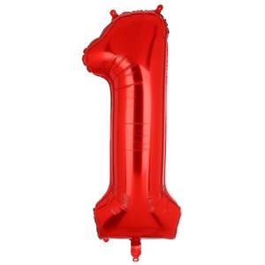lot 14249 image: GGDE 40 Inch Red Number 1 Mylar Foil Balloon Party Decor