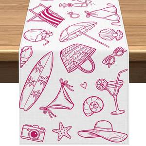 lot 14256 image: Vohado Table Runner 13 x 72 Inch Polyester Bachelorette Party Decor