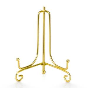 lot 14260 image: Artliving Plate Stand 4 Inch Gold Metal Display Easel 2 Pack