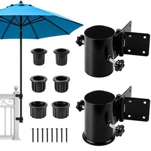 lot 17643 image: AUZOSL Patio Umbrella Deck Mount Heavy Duty 800 lb Deck Railing Holder