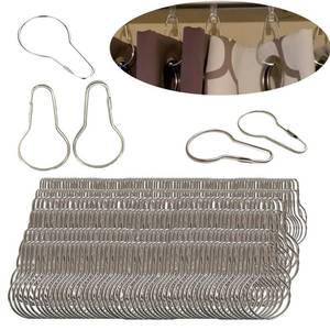 lot 18362 image: HLCM Shower Curtain Rings Hooks Rust-Resistant Stainless Steel 500 Pcs