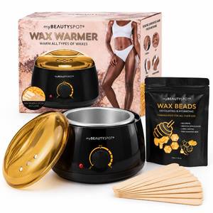 lot 18395 image: My Beauty Spot Wax Warmer Kit for Hair Removal with 3.53 oz Hard Wax Beads