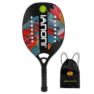 lot 19831 image: WLSRW Beach Tennis Paddle Carbon Fiber Racket EVA Foam Core Black