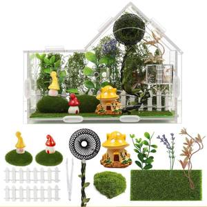 lot 19878 image: ZUIFIANLE House Shaped Jumping Spider Enclosure Terrarium Kit 19PCS