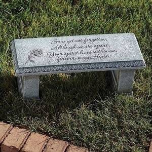 lot 19889 image: Roman Memorial Garden Bench 6.25 In Outdoor Decorative Accent Joseph Studio  Retail $200