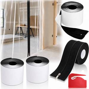 lot 19894 image: Acshio Self-Adhesive Dust Protector Zipper 4 Pack 7 Ft x 3 In