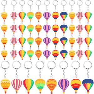 lot 20148 image: Quelay Hot Air Balloon Silicone Keychain 48 Pcs 8 Styles
