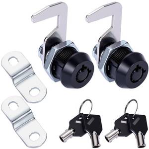 lot 20157 image: WOOCH Toolbox Cam Lock Tubular Keyed Alike 58 Inch Black 2 Pack