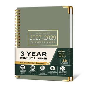 lot 20160 image: KAICN Monthly Calendar Planner 2027-2029 3-Year 9 x 11