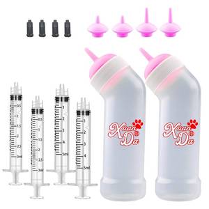 lot 20183 image: Xuanda Pet Nursing Bottle Set for Puppies & Kittens, 60ml, Pink