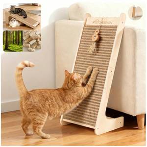 lot 20184 image: Mocherpion Cat Scratching Post Natural Cork Scratch Board with Replaceable Pads
