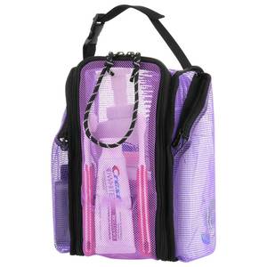 lot 20186 image: Cosmos Mesh Shower Caddy Toiletry Organizer Hanging Tote Bag, Purple