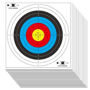 lot 20192 image: e5e10 Degradable Archery Target Paper, 20 Pcs, 15.7 in, 10 Rings