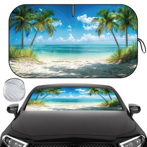 lot 20198 image: Clothclose Windshield Sun Shade Reflective Car Sunshade 57 x 31.5 In