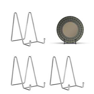 lot 20216 image: Kruodop 3 Pack 4 Inch Metal Plate Stands Display Easel Holders