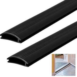 lot 20221 image: Sacubee Vinyl Door Threshold Seal Insert 36 Inch Black 2 Pack