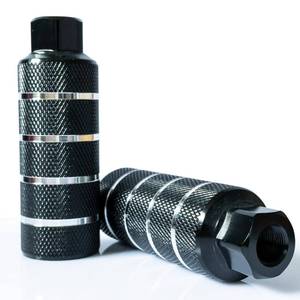 lot 20226 image: WADEKING WHW Bike Pegs 14mm Axle BMX Black 2 Pieces