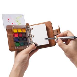 lot 20245 image: Fuumuui Watercolor Travel Set 12-Color Paints 140LB Cotton Paper Kit
