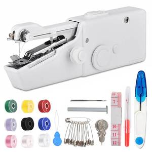 lot 20250 image: TIKMUS Handheld Mini Sewing Machine with Sewing Kit, Portable, White