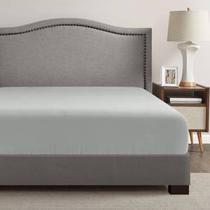 lot 20260 image: Comfort Spaces Coolmax Fitted Sheet Queen Light Grey
