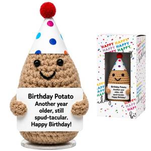 lot 20278 image: The Trend Collection Birthday Potato Crochet with Stand