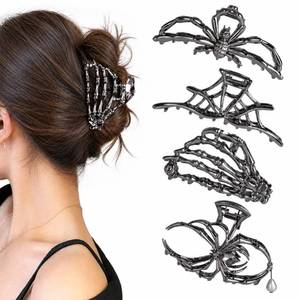 lot 20279 image: Vigorpace 4 Pcs Spider Hair Claw Clips Halloween Thick Thin Hair