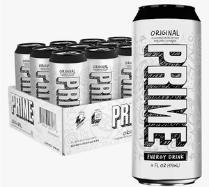 lot 11163 image: Prime Original Energy Drink 12-Pack Zero Sugar Vegan