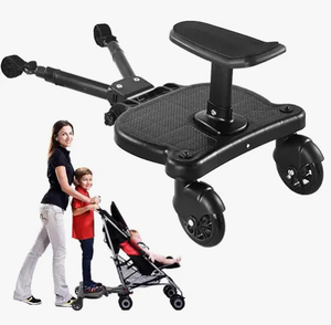 lot 12855 image: Stroller Ride-On Board Platform with Textured Deck, Hinged Connectors & Hardware Bag