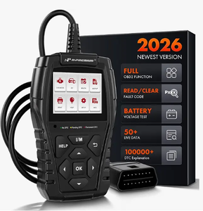 lot 12861 image: A-Premium AD200 OBDII Scanner w Attached OBD Cable & USB Cable