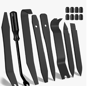 lot 12897 image: 7-Piece Rivet Buckle Removal Tool Set with Pliers and Pry Tools in Pouch