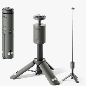lot 12903 image: Outask Cylindrical Portable Unit w Vented Top Cap and Folding Tripod Stand