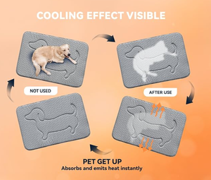 lot 17648 image: Pet Cooling Mat Dual Cooling Pro NylonSpandex Top Foam Fill Geometric Print