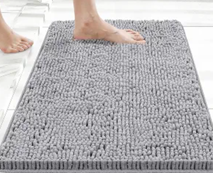 lot 18425 image: Bcoimo Chenille Floor Mat 100% Polyester Top Thermo-Plastic-Rubber Back