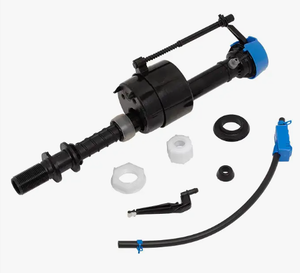 lot 18430 image: Toilet Tank Fill Valve Assembly Kit with Refill Tube and Hardware