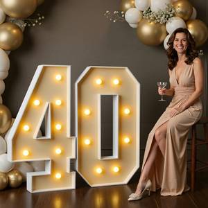 lot 1128 image: Imprsv Marquee Light Up Number 40 3FT