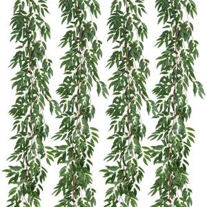 lot 1141 image: RECUTMS Artificial Willow Leaves Vine Garland 5.9 Ft Green 4 Pack