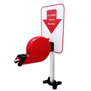 lot 1146 image: KOQICALL Number Ticket Dispenser with Stand 00-99 2000-Ticket Roll