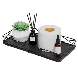 lot 1147 image: Lixple Toilet Paper Basket Bathroom Tank Tray 13-Inch Black