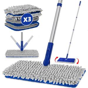 lot 1165 image: Enspoway 2-Sided Microfiber Dust Mop 15-Inch Head Flat Mop