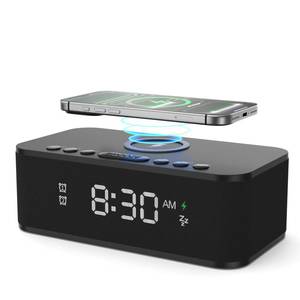 lot 1183 image: Broserengy Tech Alarm Clock with Bluetooth Speaker and Wireless Charging
