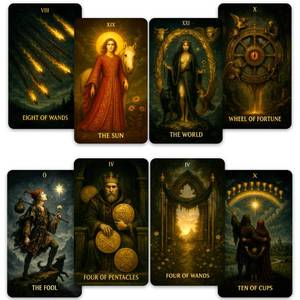 lot 2008 image: CRAFTERIAN Mist of Shadows Tarot Deck 78 Cards with Guidebook