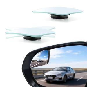 lot 2020 image: LivTee Blind Spot Mirror Convex Frameless HD Glass Pack of 2